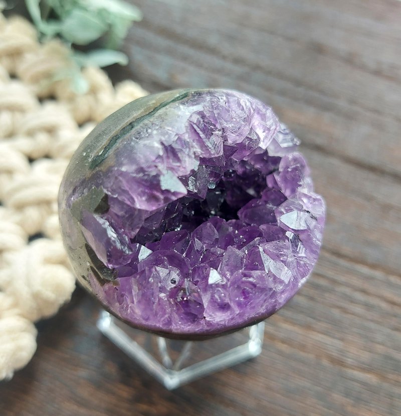 Amethyst 巴西產地 開口笑 紫水晶 天然礦石 原礦 - 擺飾/家飾品 - 其他材質 
