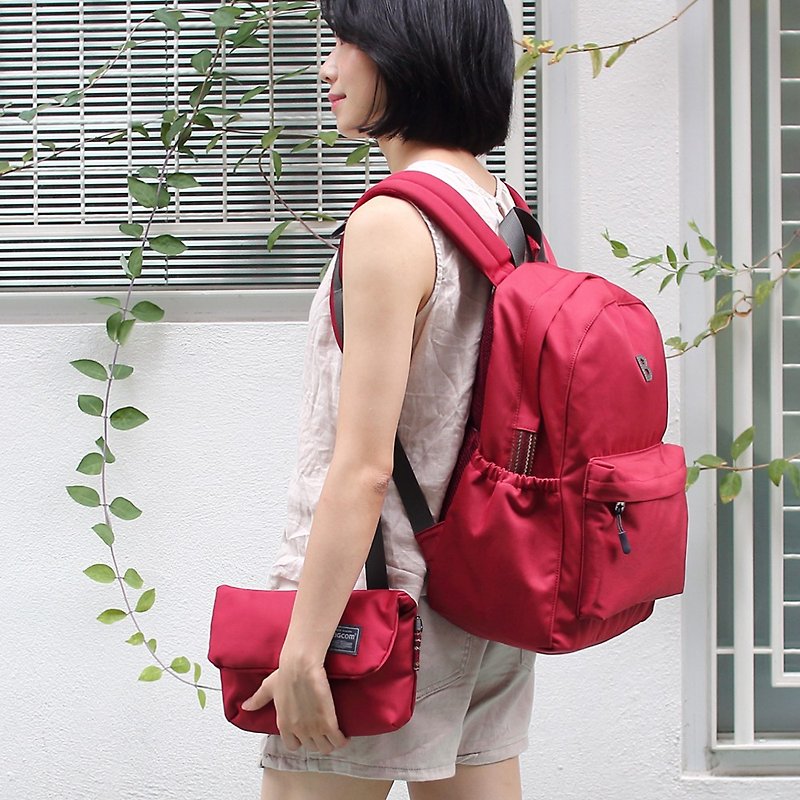 Calypso 2 in 1 backpack(14 inch Laptop OK)-army_105168 - Backpacks - Waterproof Material Red