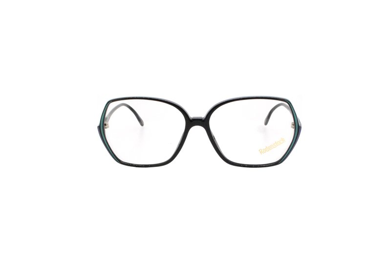 可加購平光/度數鏡片 羅敦司得 Rodenstock Angelina 65.56 PA H 80年代德國製古董眼鏡 - 眼鏡/鏡框 - 塑膠 黑色