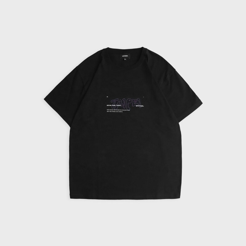 DYCTEAM - City Limit loose tee (TAIPEI) - 男 T 恤 - 棉．麻 黑色