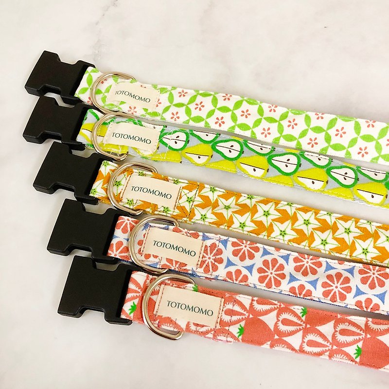 Limited Edition-Fruit Series 5 Dog Collars and Leashes - Collars & Leashes - Cotton & Hemp Multicolor