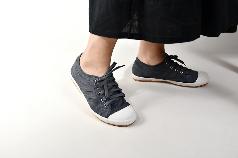 lana-d iron gray/casual shoes/canvas shoes - รองเท้าลำลองผู้หญิง - ผ้าฝ้าย/ผ้าลินิน สีเทา