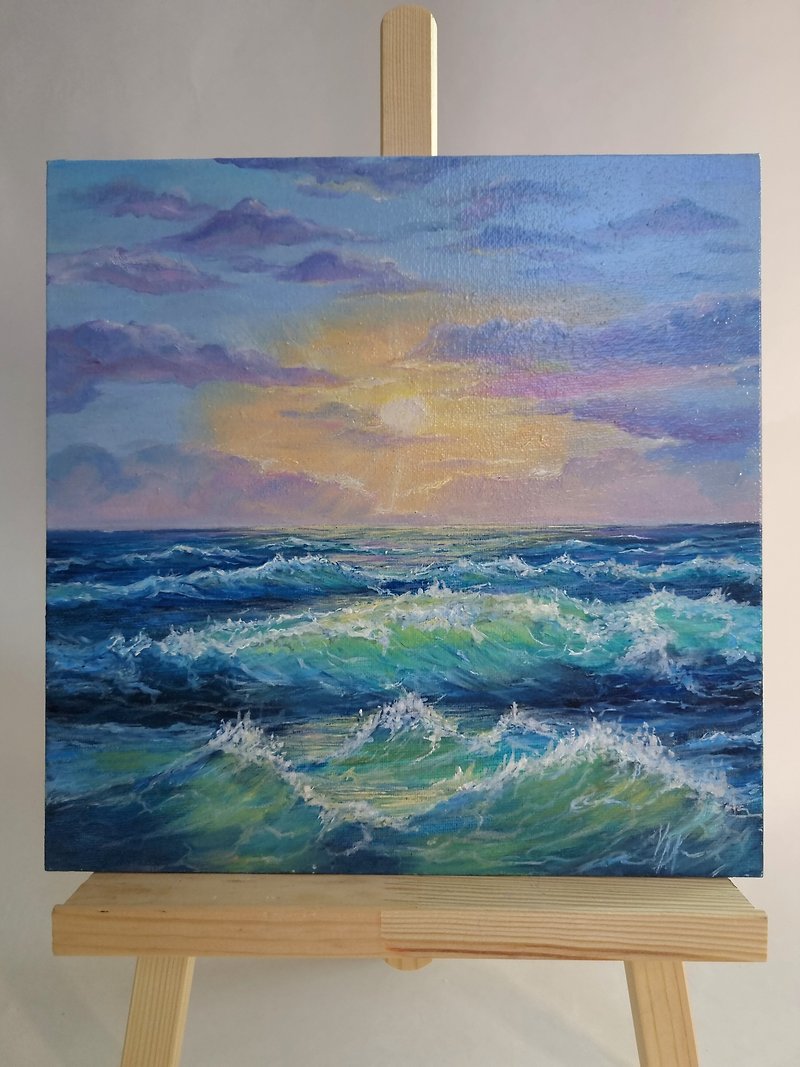 original oil painting Ocean wawe oil painting - Wall Décor - Other Materials 