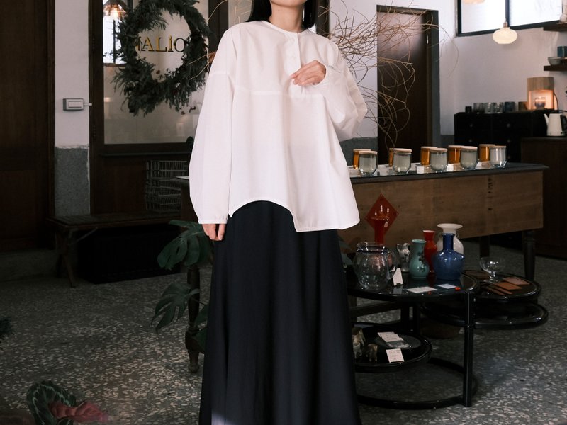 蝕 剪裁上衣 白色 - 女襯衫 - 聚酯纖維 白色