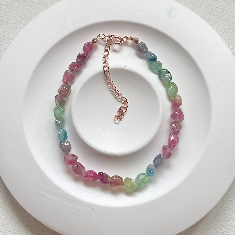 Rainbow Bean Candy Bean Bracelet (B) - Bracelets - Crystal White