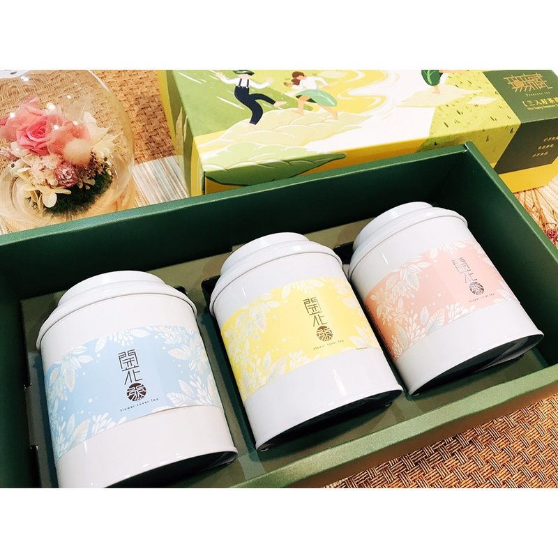 【無藏】會開花的茶 — 開花茶綜合款10顆大罐裝_三入精美大禮盒 - 茶葉/茶包/水果茶 - 新鮮食材 多色