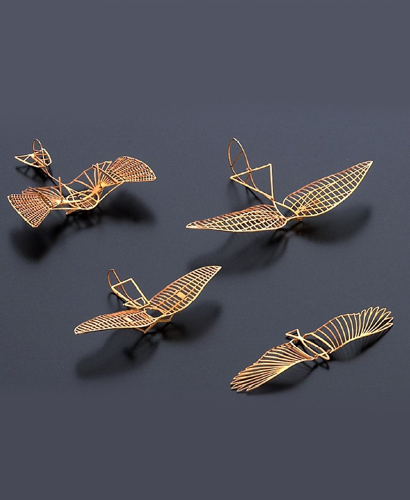 Japan Aerobase metal model assembly aircraft LS-1 flying bird shape four-piece set (1/160) - Other - Other Metals Brown