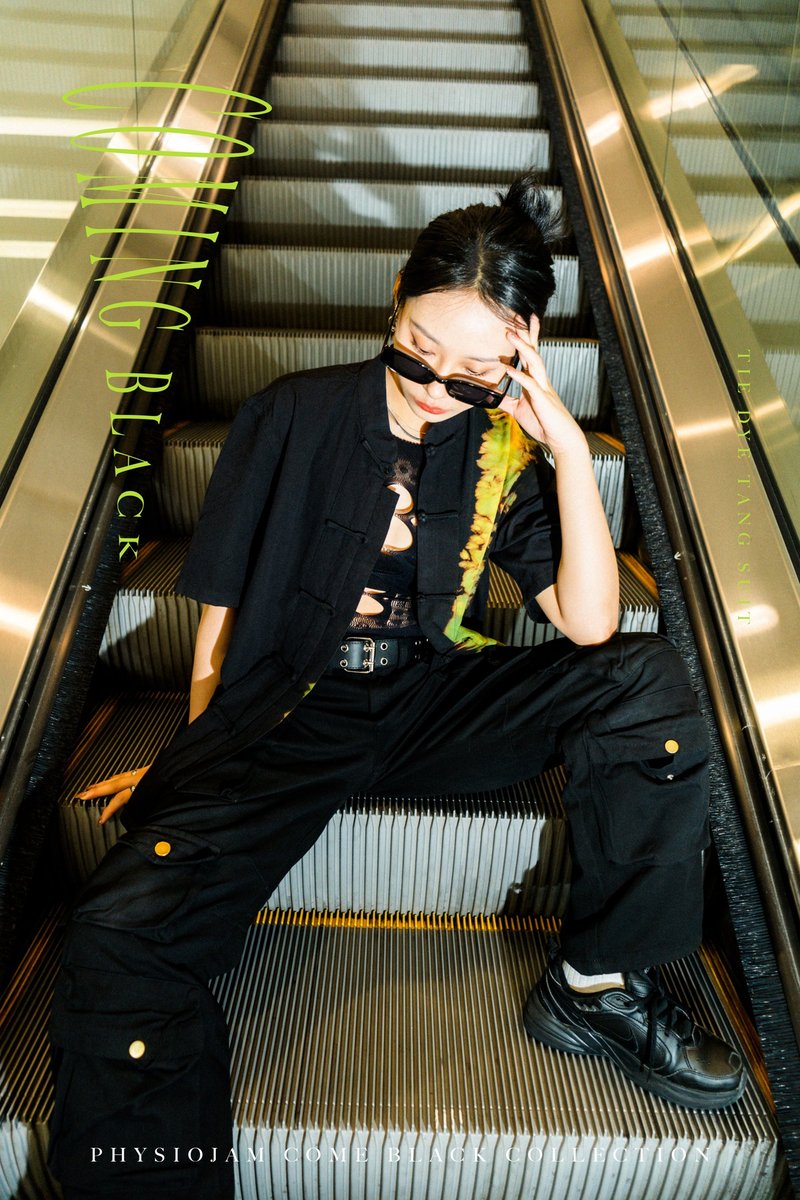 Come Black系列暗黑螢光唐裝 - 旗袍/改良式旗袍 - 棉．麻 黑色