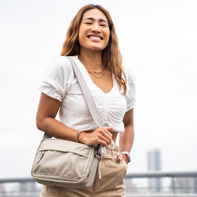 Waterproof throughout | PULPIT ROCK_WR Elephant Gray | Side Backpack - Messenger Bags & Sling Bags - Polyester Khaki