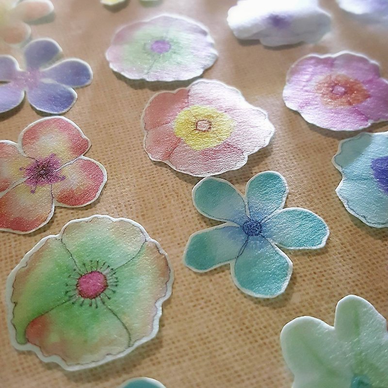 Flower Roll II and paper tape (with release paper) - not sold out - Washi Tape - Paper Multicolor
