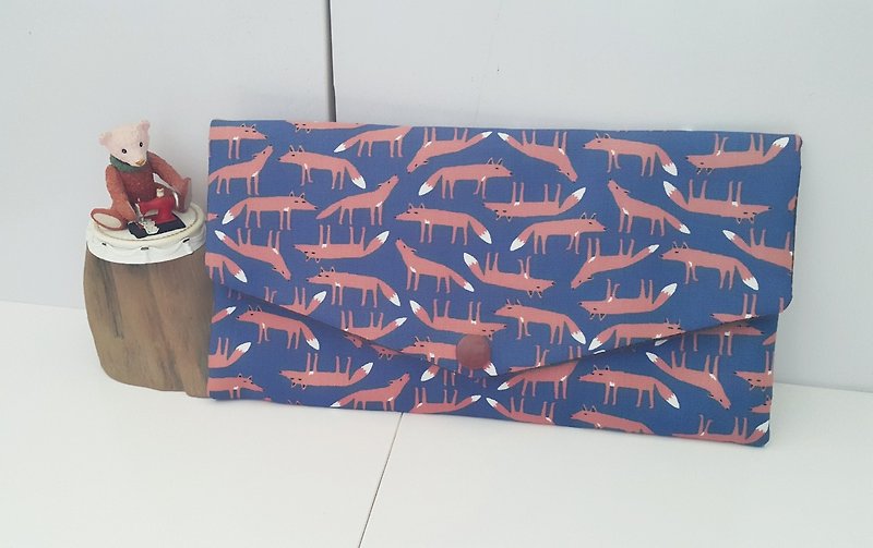 Mini bear hand made fox admission bag red bag passbook cash storage bag US cloth - Coin Purses - Cotton & Hemp 