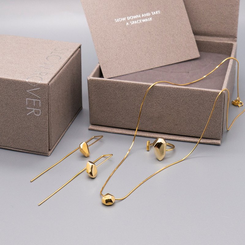 Goody Bag - Lost Stars Necklace + Earrings + Ring (18K Gold Plated / Silver) - General Rings - Sterling Silver Gold