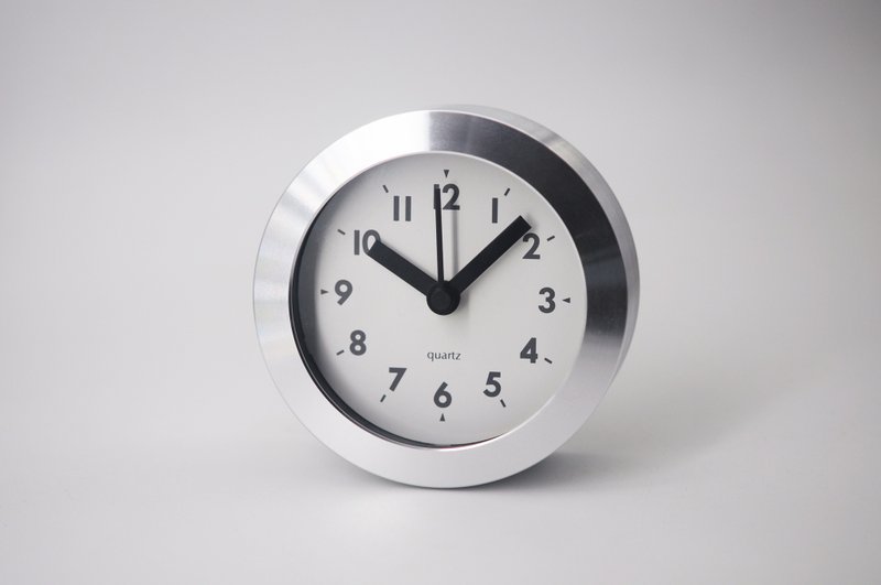 Zine - Detailed table clock silent aluminum alloy - Clocks - Other Metals Black