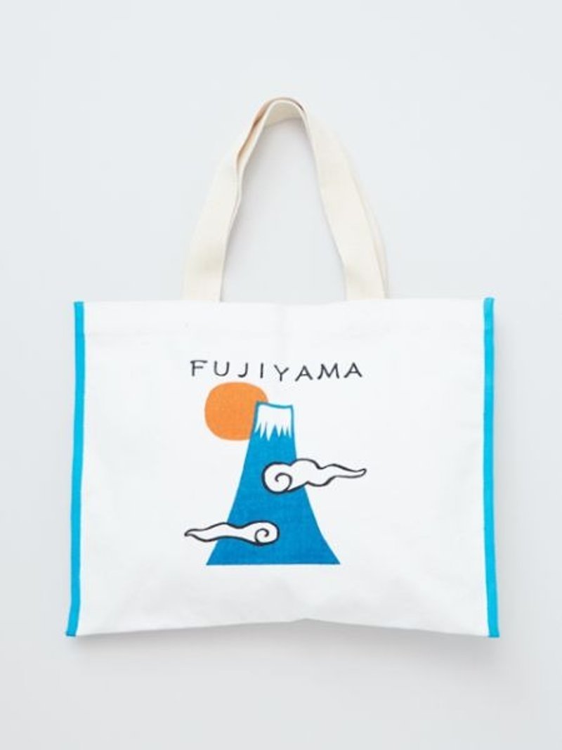 【Pre-order】 ✱ Japanese-style totem, Mount Fuji, Lucky cat bag / bag / carry bag / bag - Handbags & Totes - Cotton & Hemp Multicolor