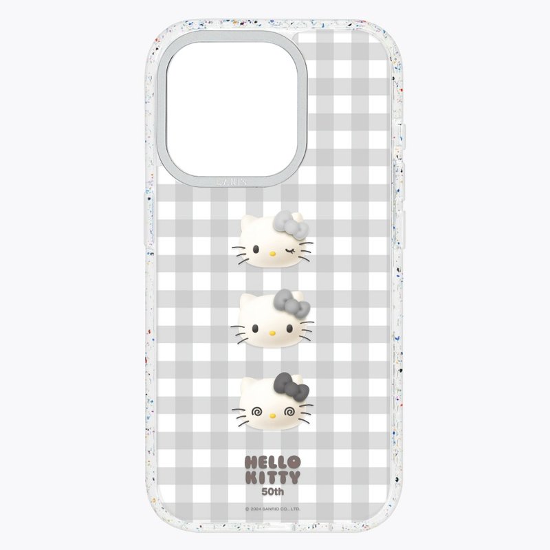 HelloKitty 50th Anniversary-Picnic Fun (Gray) Translucent Frame Standard Version/Magnetic Version iPhone - Phone Cases - Eco-Friendly Materials Gray