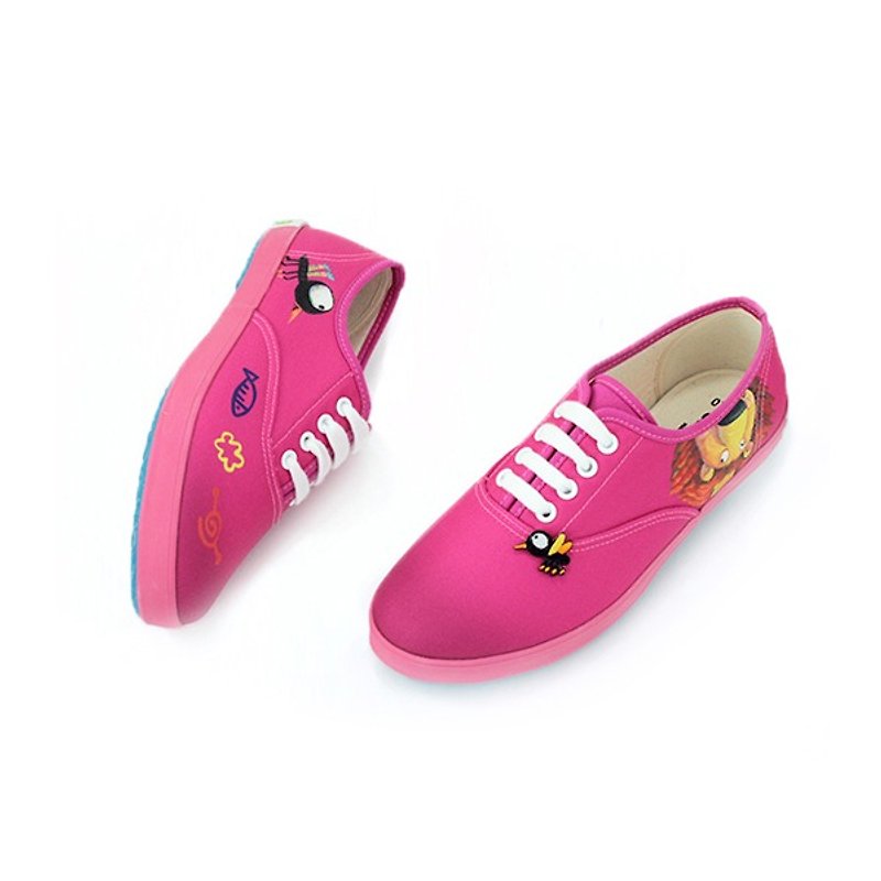 親子企鵝鞋 – 紫紅蚊子的聲音 女鞋(大人款) - 女休閒鞋/帆布鞋 - 其他材質 紅色