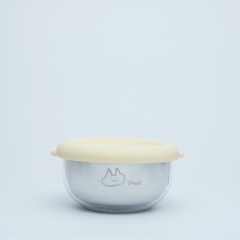 抗菌可微波Essten水晶點心碗四件組(矽膠上蓋)∣Moek X Jesper - 寶寶/兒童餐具/餐盤 - 不鏽鋼 銀色