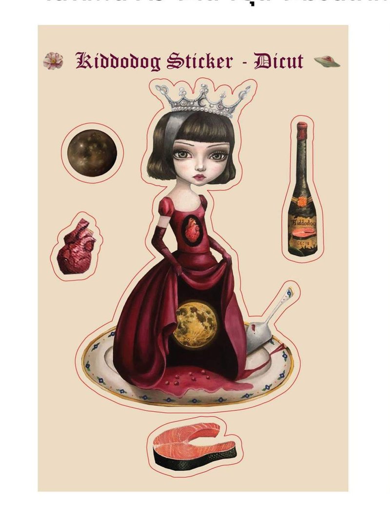 The Cake Princess - Sticker Di-Cut, A6, Waterproof - 貼紙 - 紙 多色