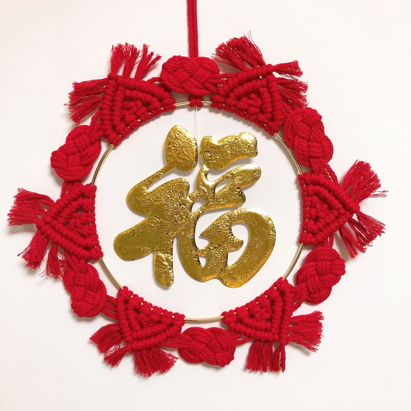福到掛飾 - 擺飾/家飾品 - 棉．麻 紅色
