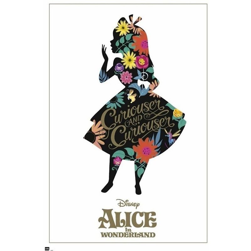 【ディズニー】不思議の国のアリス不思議の国のアリス美しいシルエットポスター - ポスター・絵 - その他の素材 多色