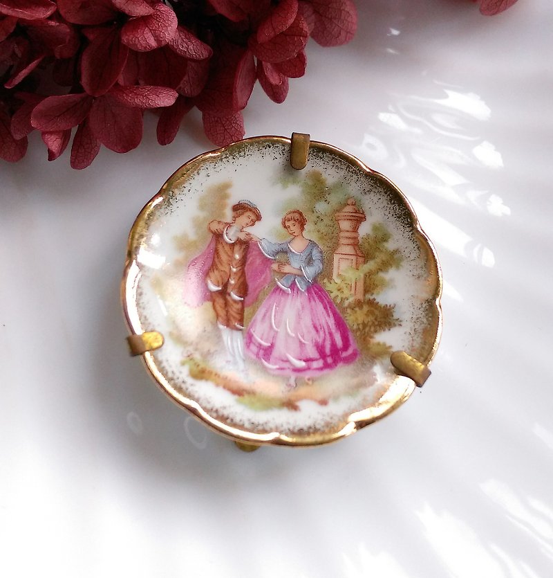 [Old pieces display decoration series] Old French country couple small ornaments - Items for Display - Other Materials 