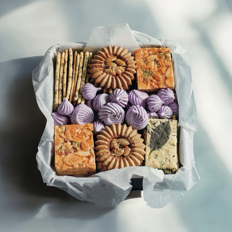 Mid-Autumn Festival Exclusive-Quartet Flavor Iron Box Biscuit Gift Box - คุกกี้ - อาหารสด 