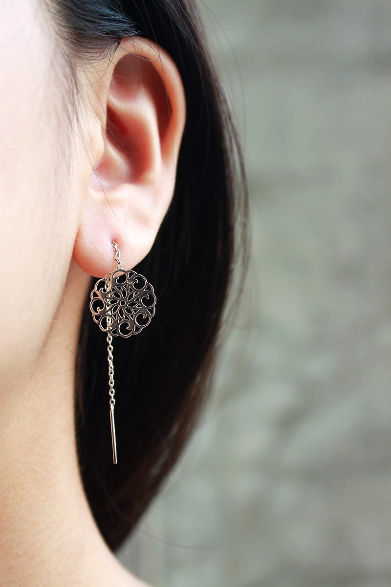 [Silver Series] Flower Earrings - ต่างหู - เงินแท้ สีเงิน