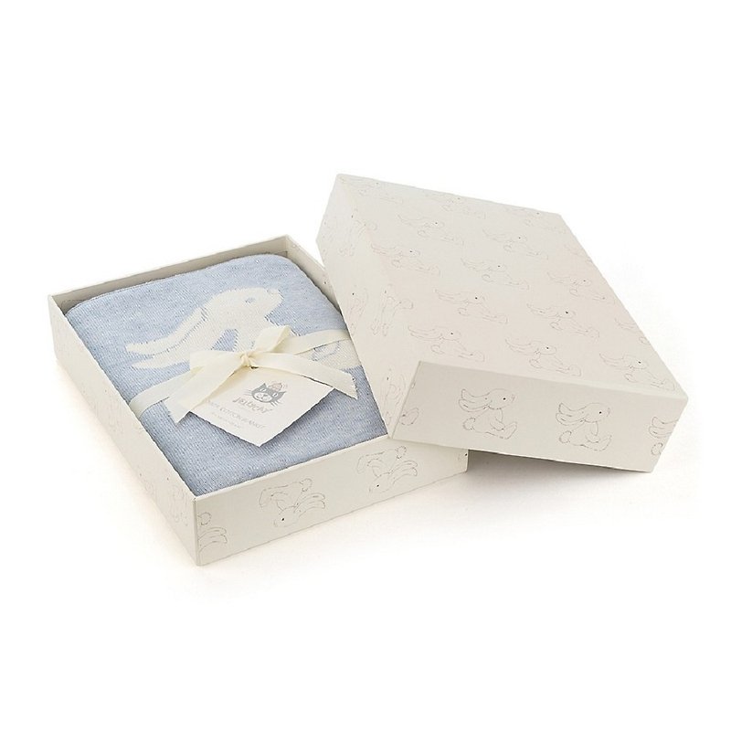 Jellycat Bashful Blue Bunny Blanket - Baby Gift Sets - Cotton & Hemp Blue