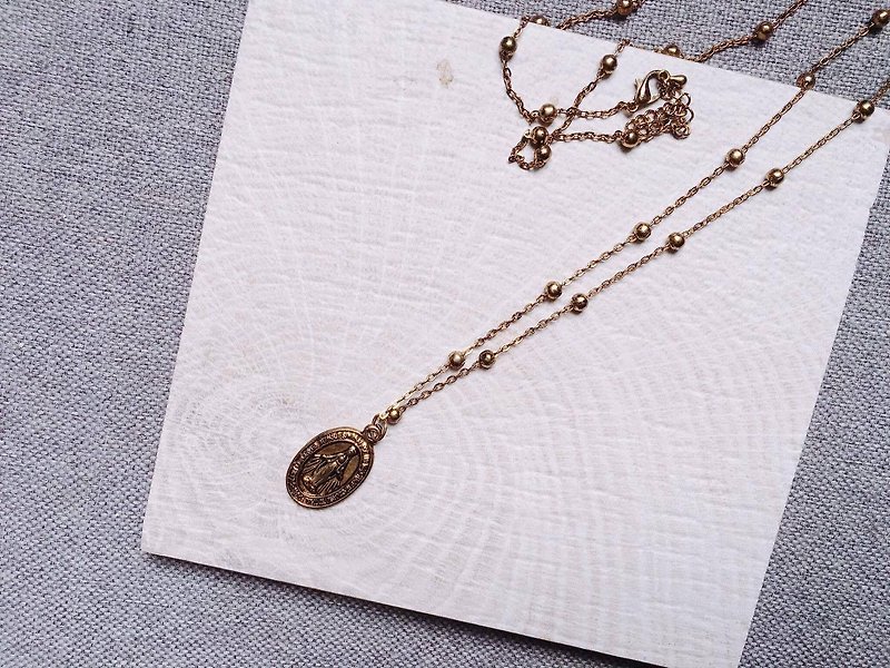Blessing Brass Necklace - Necklaces - Other Metals Gold