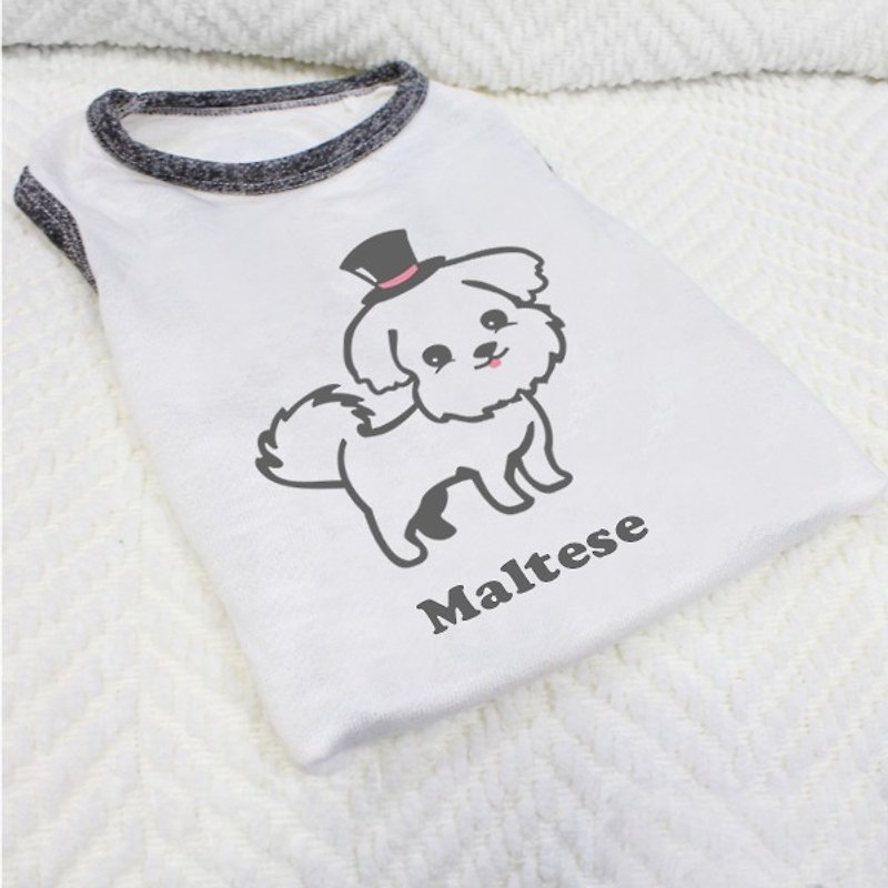 Reflective Dog Clothes-- Maltese , Customized Dog's Name - Clothing & Accessories - Cotton & Hemp White