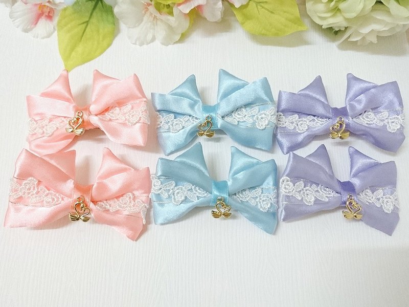 Bowknot hairpin - Hair Accessories - Other Materials Blue