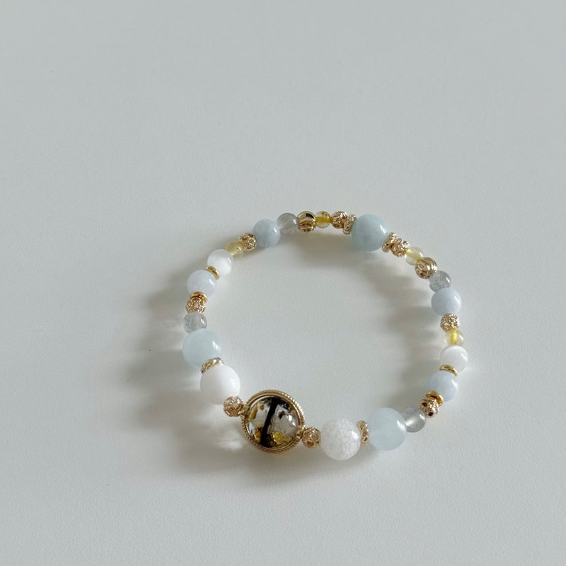 Mimis設計款 流光拾夢  胎毛母乳水晶手鍊 - 嬰兒手鍊/飾品 - 水晶 