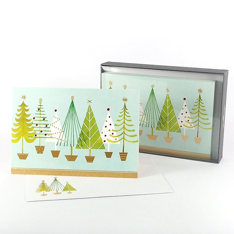 各種耶誕樹 耶誕盒卡16入【Hallmark-卡片 聖誕節系列】 - 卡片/明信片 - 紙 多色