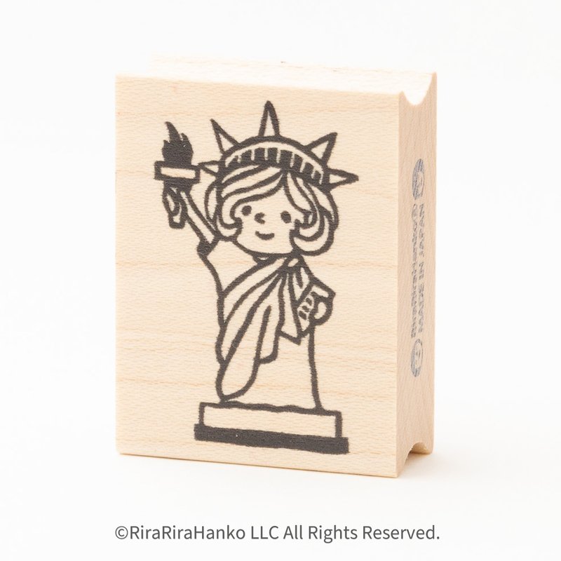 Statue of Liberty Maron-chan*30mm x 40mm*Rubber stamp* R996 - ตราปั๊ม/สแตมป์/หมึก - ไม้ 