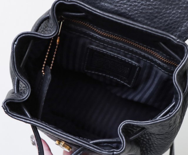 Vintage Coach Black Leather Backpack Shop Folklore Backpacks Pinkoi