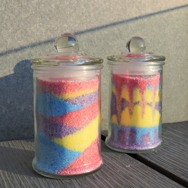 沙畫蠟燭 DIY KIT - 蠟燭/香氛/手工皂 - 蠟 多色