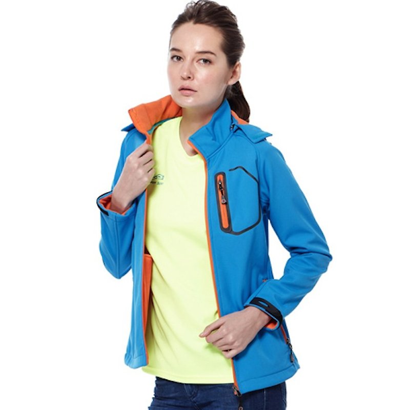 Waterproof jacket (blue) - เสื้อแจ็คเก็ต - เส้นใยสังเคราะห์ หลากหลายสี