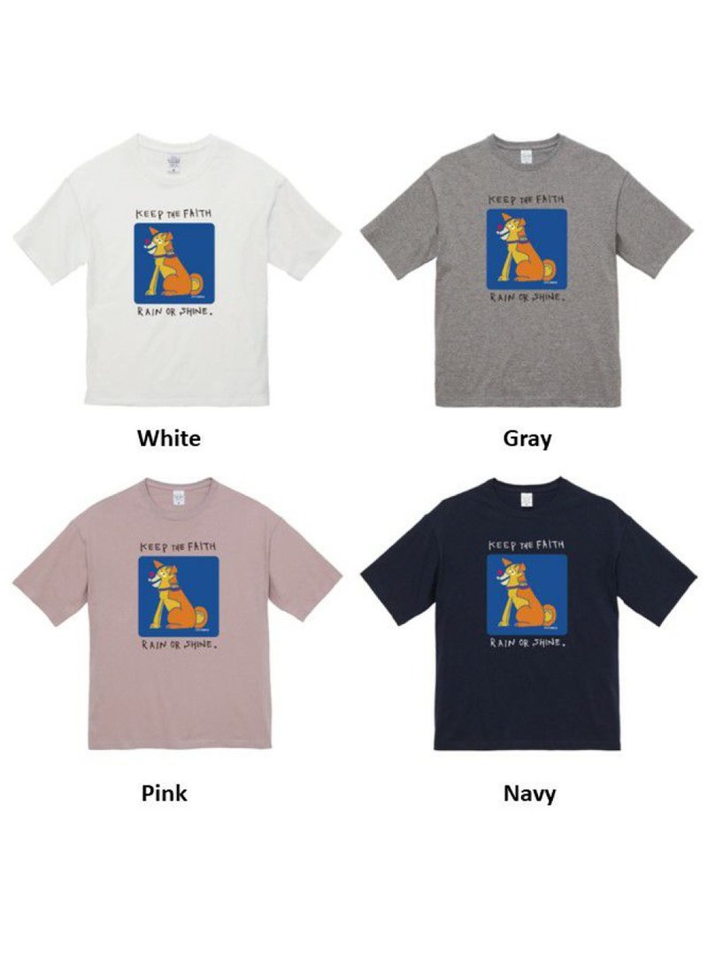 【JUTAコラボ】 KEEP THE FAITH RAIN OR SHINE Tシャツ - 女 T 恤 - 棉．麻 多色