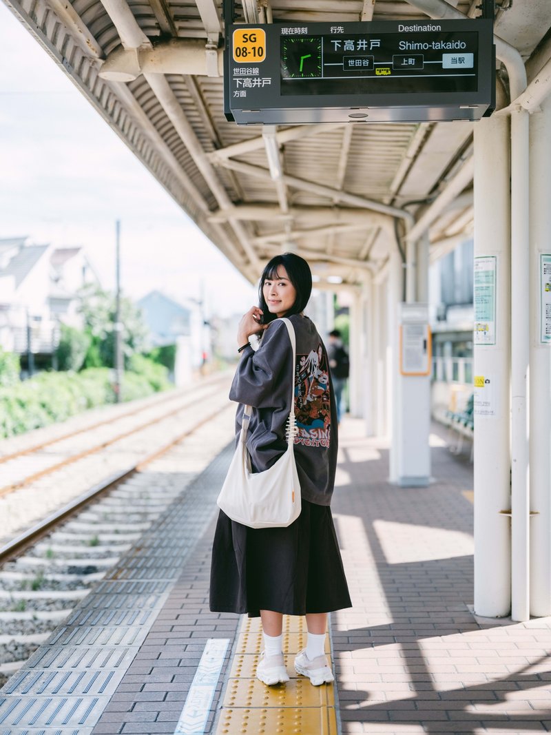 Mittsu Kumi - Print Tee (Oversize) - 帽T/大學T - 棉．麻 灰色