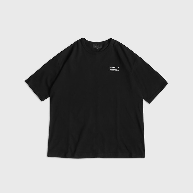 DYCTEAM - ORGANIC LOOSE TEE (black) - T 恤 - 棉．麻 黑色