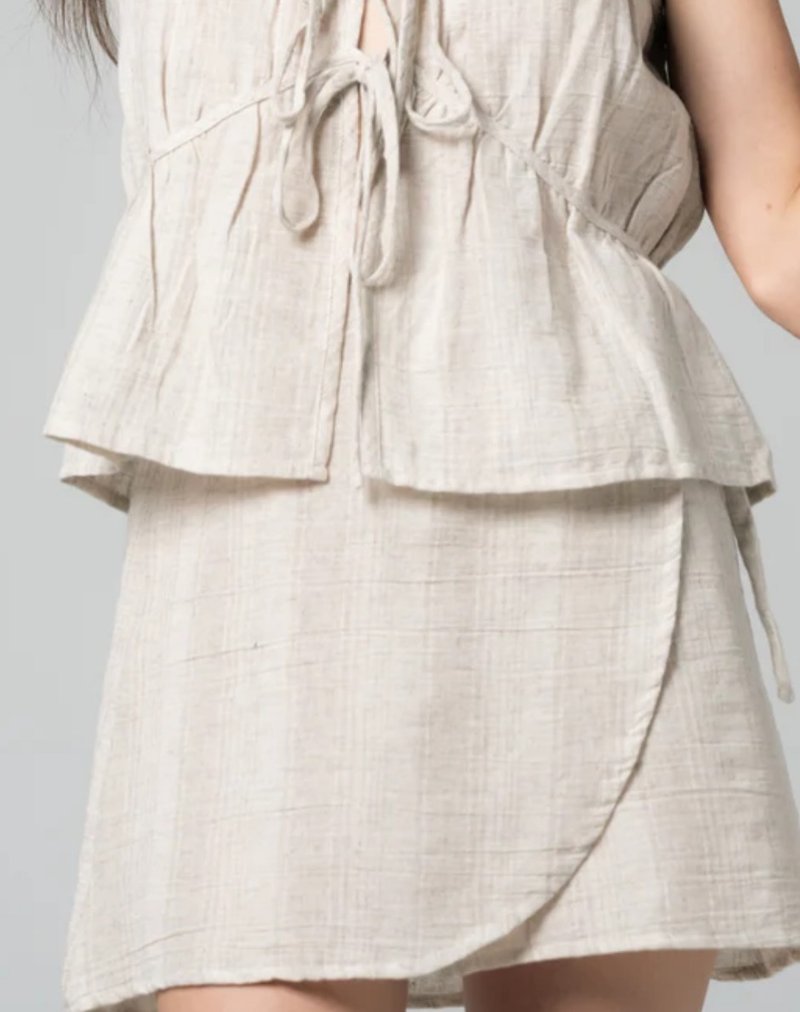 Palit Mini skirt (Cotton mixed) - 裙子/長裙 - 棉．麻 