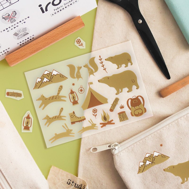 | Handmade DIY | Transfer stickers for irodo non-ironing cloth—camping x wood gold