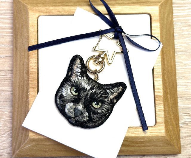 猫刺繍キーホルダー（カスタマイズ不可） - ショップ maaunou