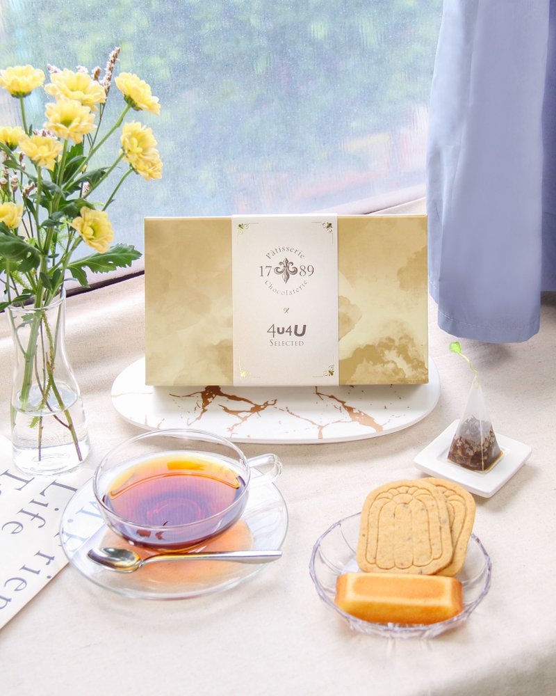 4u4U x 1789 Mid-Autumn Festival limited edition truffle tea afternoon tea gift box (with gift box and carrying bag) - Cake & Desserts - Fresh Ingredients 