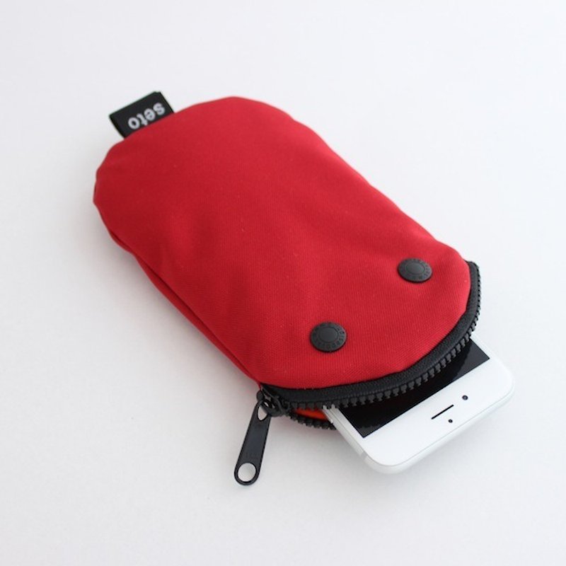Creature iPhone case　Oval　red - Phone Cases - Polyester Red