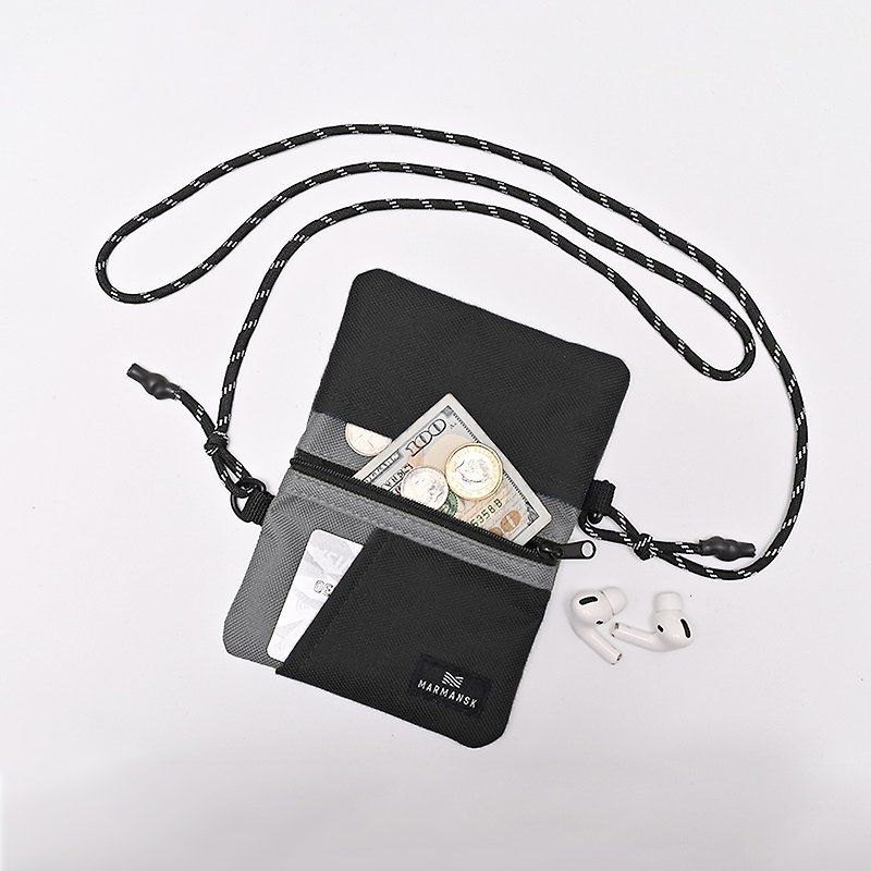【禮物】LOVOZERO LITEN 輕鬆出門隨身小物包 錢包 (黑灰) - 銀包 - 其他材質 黑色