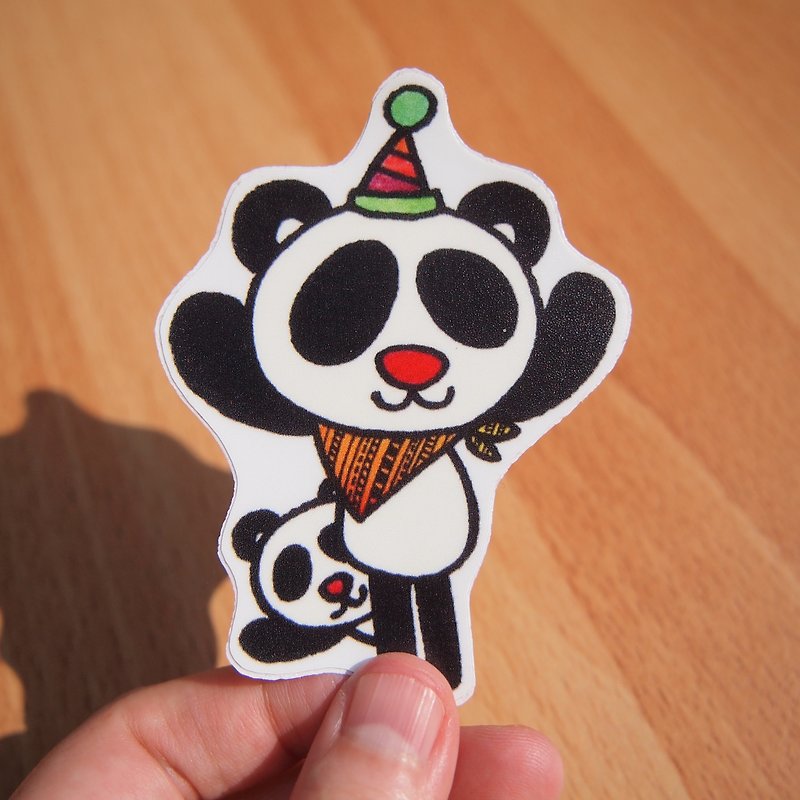 Waterproof Sticker-Panda - สติกเกอร์ - กระดาษ หลากหลายสี