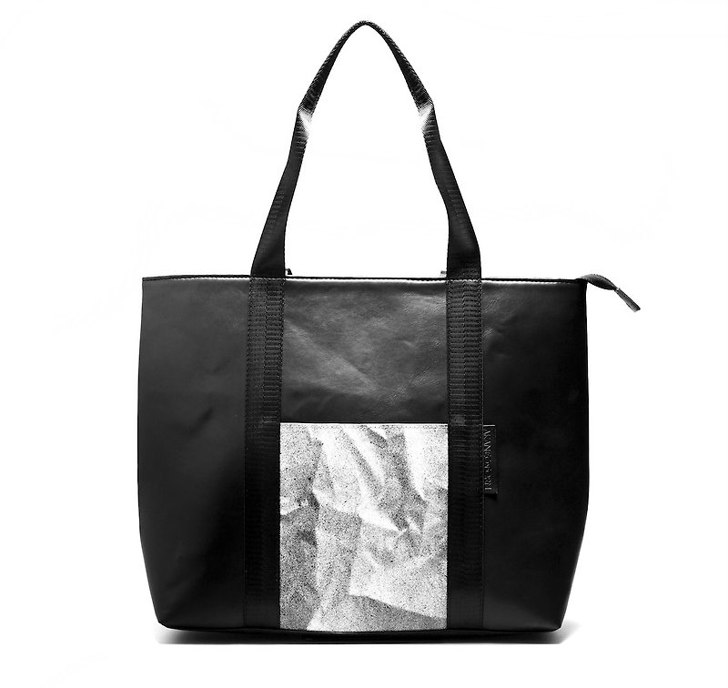 กระเป๋าทรงโท้ทสะพายไหล่ Akaneg Form - กระเป๋าถือ - หนังเทียม สีดำ