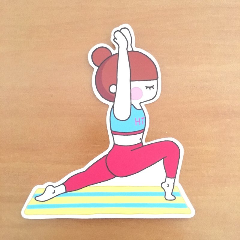 Yoga Girl Series Medium Waterproof Sticker--SM0040 - Stickers - Waterproof Material Multicolor