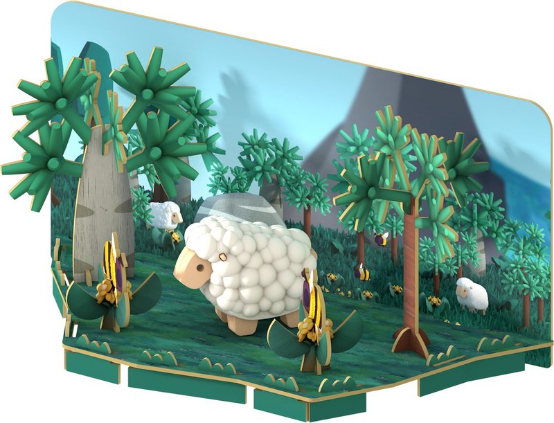 Halftoys Animal 羊STEAM教育玩具 - 桌遊/牌卡 - 塑膠 藍色